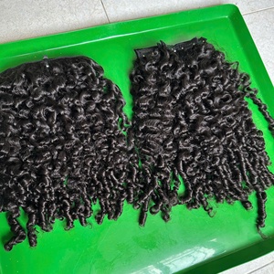 Extensión de punta plana de onda suelta profunda rizada de cabello humano Natural extensión virgen Remy extensiones de cabello humano dibujado doble al por mayor - Product Image 4