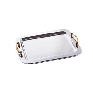 Plateau de service en métal très demandé pour la maison, l'hôtellerie, les mariages et les réceptions – Expériences culinaires artisanales exclusives d'Inde - Product Image 1