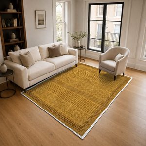 พรมเชนิลล์ LXDP-0849 จาก RUGS DEPOT สีแดงเบอร์กันดี ลายพิมพ์ดิจิทัลแบบนามธรรมร่วมสมัย ซักเครื่องได้ ไม่ลื่น - Product Image 2