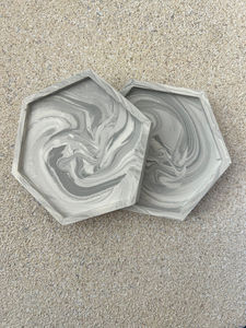 Vente en gros sous-verres en pierre grise marbrée pour la maison, le bureau ou le restaurant Design unique Décoration de la maison - Product Image 4