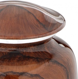 Urnes funéraires en métal en aluminium à finition en bois laqué de haute qualité pour cendres humaines pour animaux de compagnie - Product Image 2