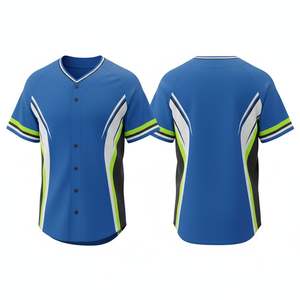 Uniformes de Béisbol Estampados Premium Unisex, Colores Personalizados y Bordado, 100% Poliéster, Secado Rápido, Transpirable, Cuello en V - Product Image 2