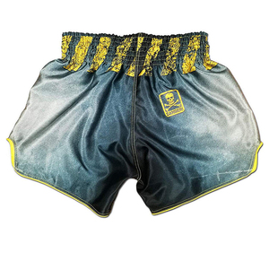 Pantalones cortos de Muay Thai DE LUCHA Mma Kick Boxing elásticos lisos al por mayor de fábrica de alta calidad, ropa de artes marciales, pantalones cortos de Muay Thai de secado rápido - Product Image 2
