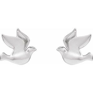 Holy <b>Spirit</b> Dove Stud Earrings Romantic Diamond Zircon Bezel Setting for Wedding Engagement Party Gift Christian Inlay - Product Image 2