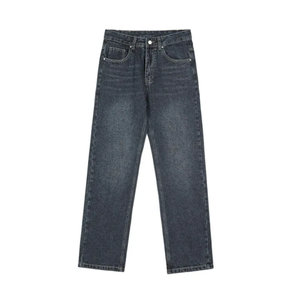 Pantalones vaqueros de pierna recta de cintura media para hombre Tendencias de primavera y otoño Pantalones vaqueros lavados de colores Pantalones casuales de Pakistán - Product Image 1