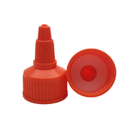 Bouchon à vis en plastique de 24 mm de diamètre intérieur avec bec verseur pointu pour bouteilles de sauce chili et de soja