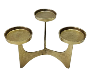 เชิงเทียนแก้วทรงสูงสีทองสำหรับตกแต่งตั้งโต๊ะแบบโบราณทรงตั้งบนโต๊ะเชิงเทียนโลหะ - Product Image 6