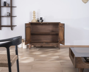 Mueble de Almacenamiento Moderno Slody de 2 Puertas en Madera de Mango para Sala de Estar y Dormitorio - Product Image 4
