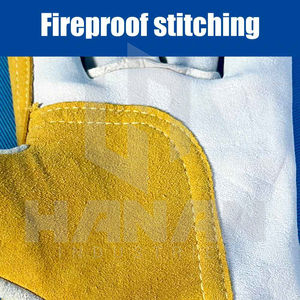 Gants de soudage longs en cuir de vachette résistant aux hautes températures du fabricant OEM Gants de sécurité pour les travailleurs et les soudeurs - Product Image 5