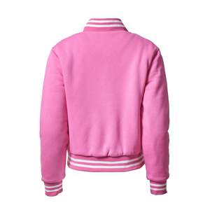 Chaqueta Universitaria Corta Personalizada con Logotipo, Color y Diseño para Mujer, Hecha de Lana, Estilo Urbano, Chaqueta Bomber Corta para Mujer - Product Image 6