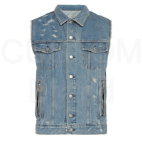 Veste en jean bleu délavé élégante et vintage pour femme, coupe ajustée, boutonnée sur le devant, respirante, imperméable, unie, pour l'extérieur, décontractée, teinte