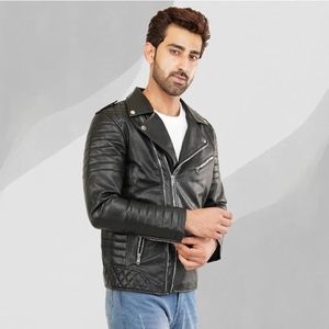 Manteau en cuir d'hiver Manteau pour hommes en peluche Veste à revers épais Printemps Vêtements pour hommes - Product Image 2