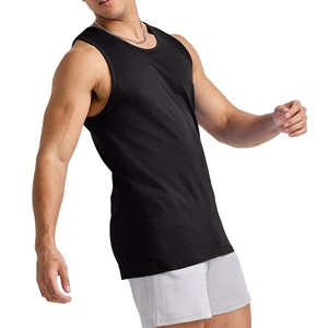 Camisetas de Gimnasio Negras Personalizables para Hombre, de Alta Calidad, de Algodón y Poliéster, Transpirables, Ecológicas, de Secado Rápido, Informales, sin Mangas, para Fitness - Product Image 4