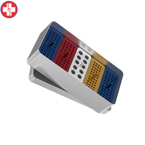 Caja de Almacenamiento Endodóntica Aluminio Grande 204x105x54mm Plata/Dorado - Product Image 2