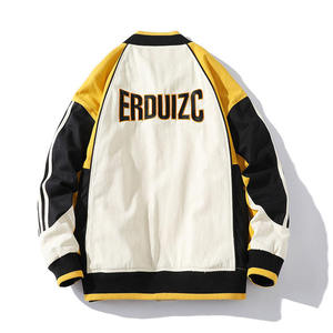 แจ็กเก็ตเบสบอลสำหรับผู้ชายเสื้อแจ็กเก็ตกันหนาวแบบลำลองปกตั้งมีหลายสี - Product Image 2