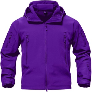 Veste softshell pour hommes Manteau avec logo personnalisé Coupe-vent de randonnée à capuche en polaire imperméable pour l'extérieur Softshell Winter Puffy 2026 - Product Image 3