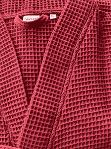 Peignoir piqué gaufré 100% coton personnalisable Taille XL 555 g Produits de gros avec couleurs de taille de logo personnalisé disponibles - Product Image 2