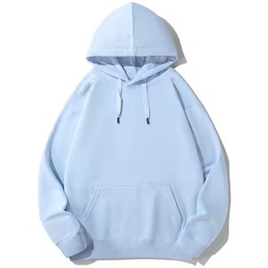 500GSM sweat à capuche lourd hommes blanc tricoté tissu polaire sans ficelle bio pur 100% coton sérigraphie tenue décontracté capuche - Product Image 5