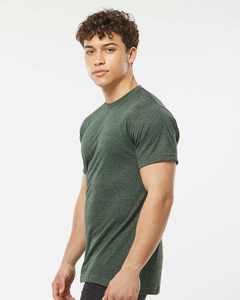 Tultex-Camiseta de calle urbana para hombre, respetuosa con el medio ambiente, gris jaspeado, hecha de algodón orgánico y poliéster reciclado - Product Image 6