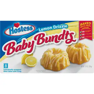 Hostess Baby Bundts、レモンドリズルスナックケーキ8カウント