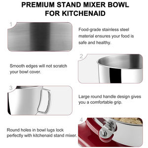 Repuestos para batidora <span class=keywords><strong>de</strong></span> pie, cuenco mezclador <span class=keywords><strong>de</strong></span> acero inoxidable 7QT, Apto para lavavajillas, batidora <span class=keywords><strong>de</strong></span> pie, cuenco mezclador <span class=keywords><strong>de</strong></span> repuesto para <span class=keywords><strong>Kitchenaid</strong></span> - Product Image 5