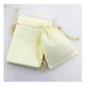 Sacs en toile de jute couleur crème avec nœud de corde pour usage multiple Qualité supérieure Écologique Fait à la main Sacs utilisables quotidiennement Naturel - Product Image 1