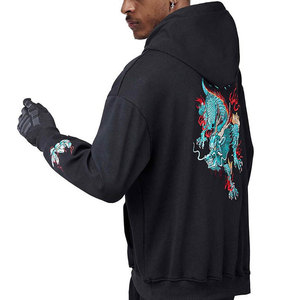 Pull à capuche pour hommes à manches longues 100% coton polaire tissu confortable Style décontracté OEM ODM Logo personnalisé approvisionnement - Product Image 6