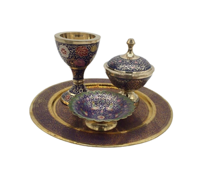 Fancy Design Hand Painted Brass Incense <b>Oud</b> Burner Set Customized Shape And Size <b>Bakhoor</b> Burner Full Set By Home Arts - Product Image 5