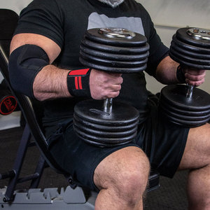 Venta al por mayor, equipo de levantamiento de pesas profesional personalizado, Mangas de codo de neopreno transpirable, bolsa de transporte de cuero para levantamiento - Product Image 4