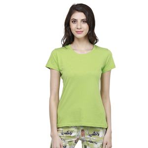 Camisetas lisas de alta calidad para mujer, ropa informal, Camiseta de cuello redondo con bloque de Color, ropa de moda para mujer, Camisa ajustada - Product Image 1