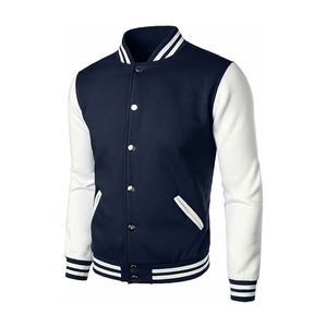 Breathable <b>Black</b> <b>and</b> <b>Red</b> Women <b>Varsity</b> <b>Jacket</b> Stand Collar Custom Made Leather Sleeve <b>Varsity</b> <b>Jacket</b> - Product Image 3