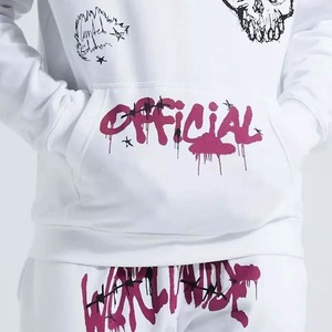 Ropa de calle personalizada Puff estampado chándal de gran tamaño Jogger hombres ropa deportiva Tech Fleece algodón chándal hombres chándal para invierno - Product Image 5