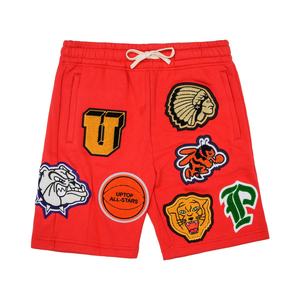 Short d'été en maille avec logo personnalisé pour hommes en polyester respirant avec entrejambe de 5 pouces double couche style sport impression 3D poches décontracté - Product Image 1