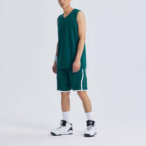 Uniforme de basket-ball pour hommes, vêtements de sport de couleur verte, vente directe en usine, uniforme de basket-ball - Product Image 2