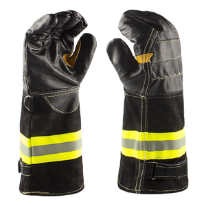 Guantes de trabajo de alta demanda Nueva llegada Guantes de bombero de cuero mejor seguridad de fabricación Servicio OEM Guantes de bombero - Product Image 3