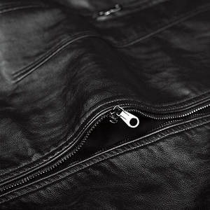 Mode en gros personnalisé nouveau design meilleure qualité en cuir souple fabriqué en tissu fermeture éclair vestes en cuir pour hommes - Product Image 5
