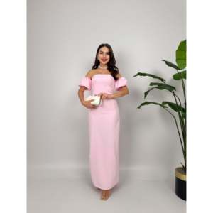 ชุดเดรสผ้าซาตินทรงเข้ารูป รุ่น 2125 ดีไซน์ประดับมุกด้านหน้า เอวทรงธรรมชาติ - Product Image 2