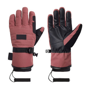 Wholesale Price <b>Men</b> Waterproof Ski <b>Gloves</b> Split Leather <b>Touchscreen</b> Compatible Pull-On Closure Fully Customized Designs Top - Product Image 5