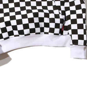 Sudadera con Capucha de Felpa Técnica de Algodón con Estampado a Cuadros para Hombre, Ropa Urbana al por Mayor, Alta Calidad - Product Image 4