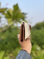 Dompet Kulit Sapi Asli Gaya Barat, Tas Selempang Kulit, Dompet Kulit Berbulu Coklat Gaya Barat, Hadiah