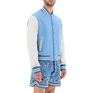 Top Quality Comfortable Low MOQ <b>Men's</b> Varsity <b>Jacket</b> Hot Selling 100% Wool Leather Sleeves Varsity <b>Jacket</b> for <b>Men</b> - Product Image 5