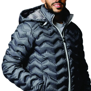 Venta al por mayor de Chaqueta larga de invierno Varsity personalizada para hombre cuello levantado impermeable acolchado burbuja al aire libre Puffer High Street - Product Image 3