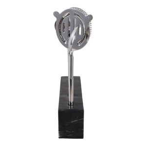 Elegante Juego de Herramientas de Barra de Acero Inoxidable con Soporte de Mármol Negro, Accesorios Profesionales para Preparar Cócteles, Esencial para un Bar en Casa - Product Image 5