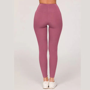 เลกกิ้งเอวกลางสำหรับผู้หญิงยกก้นระบายอากาศได้ดีป้องกันแบคทีเรียในยิมฟิตเนสชุดกีฬาออกกำลังกายโยคะโพลีเอสเตอร์/ คอตตอนสูง - Product Image 3