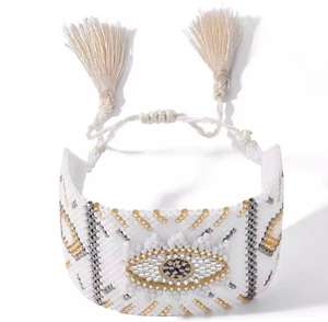 Estilo moderno y religioso con perlas y pulsera de cuentas de semillas de vidrio, brazalete, recién llegado, pulseras de cuentas de vidrio Unisex - Product Image 4