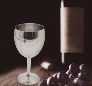 Verre à vin Divris DR-2202 en acier inoxydable, rond, moderne, incassable, écologique, 201-300 ml, pour gobelets de fête - Product Image 6