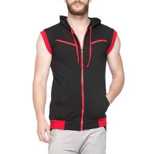 Breathable 100% Cotton Winter Men's Hooded Tank Tops Sleeveless Gym <b>Hoodies</b> for <b>Workout</b> & Bodybuilding - Product Image 1