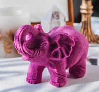 Vente en gros YINGLAI Pierres de cristal d'éléphant en quartz rubis polies et sculptées, pour l'amour, la guérison, l'énergie spirituelle et la protection, pour Halloween et Noël