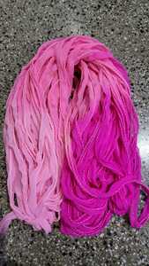 Custom Made Pink Chiffon Side Stitched <b>Ribbon</b> Ideal for Fashion Designers and Yarn Stores for Resale - Product Image 4