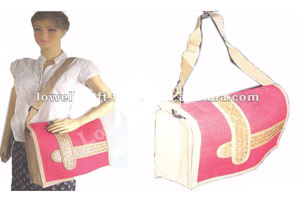 Bolso de mano de yute biodegradable, respetuoso con el medio ambiente, logotipo personalizado, bohemio, geométrico, estilo Vintage, reutilizable, estampado de moda, regalos promocionales - Product Image 2